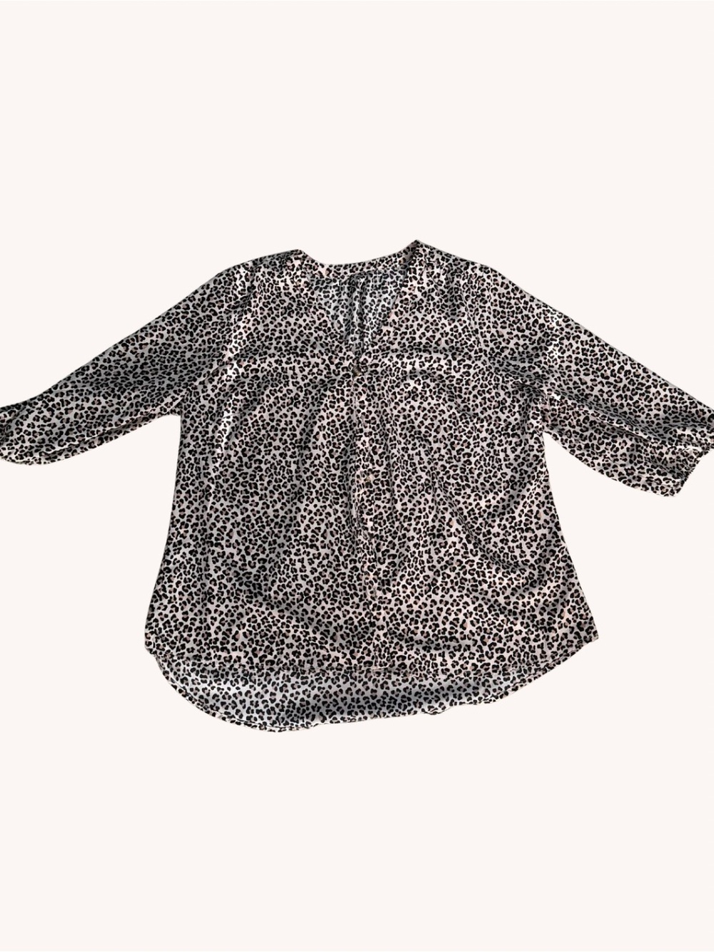 Leopard Print Button Up Blouse